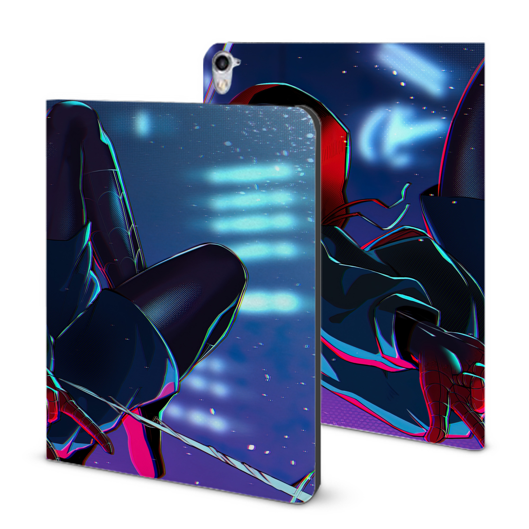 （画像用） Spider Man スパイダーマン IPad ケース ブック型 PUレザー TPU 耐衝撃 軽量 薄型 ペン収納なし 全面保護 IPad 各モデル対応